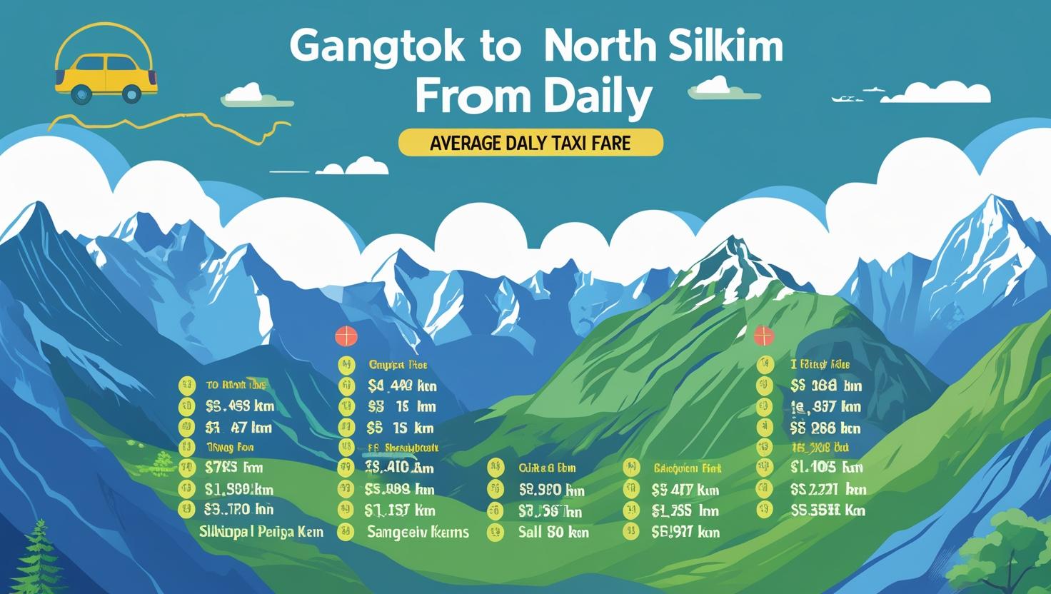 North Sikkim Taxi Fare Per Day from Gangtok – Everything You Need to Know